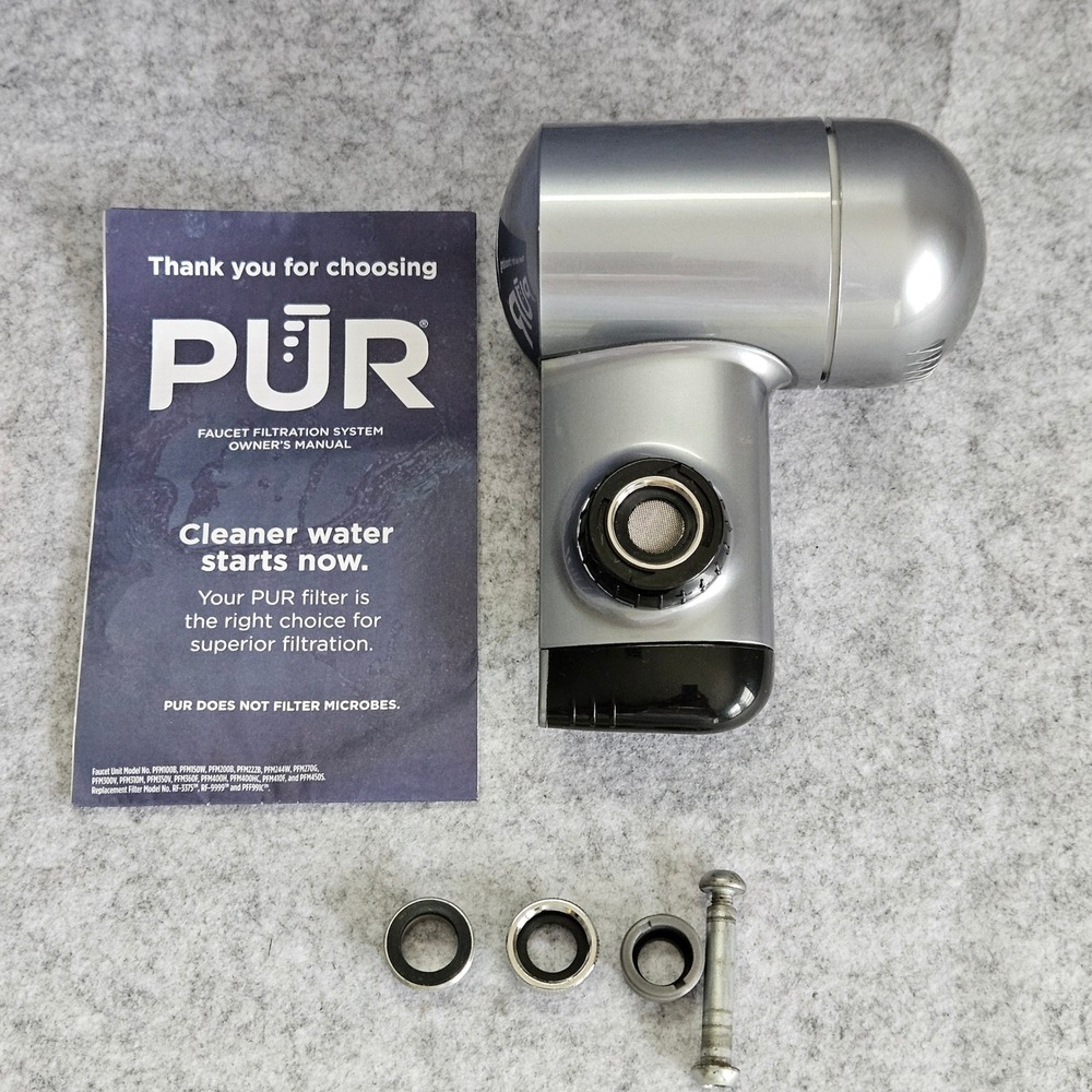 PUR Faucet Mount Water Filtration System Chrome PFM400H Silver Tap Filter Unit